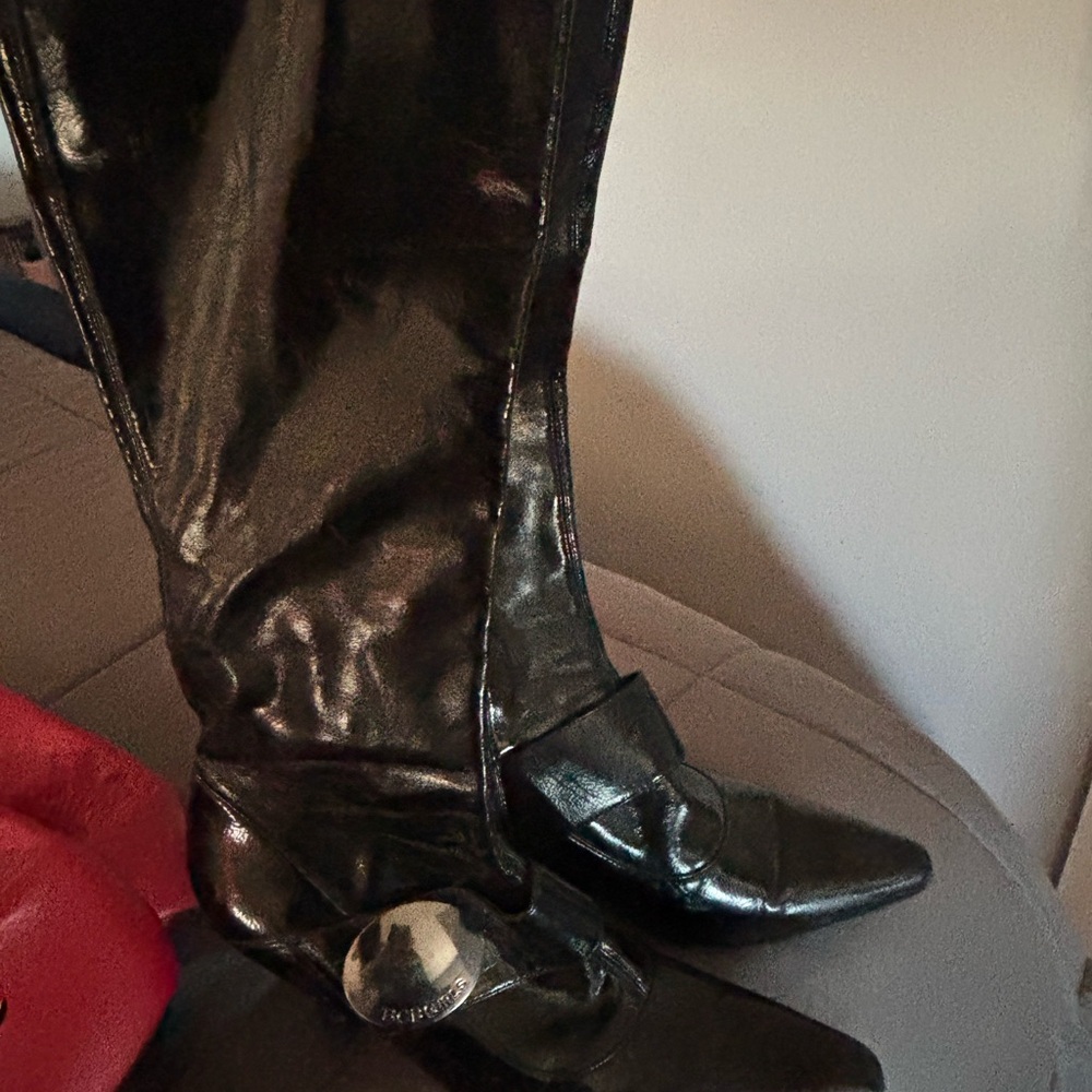 BCBGirls Shiny Black Heeled Boots